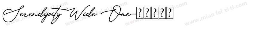 Serendipity Wide One字体转换